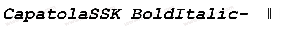 CapatolaSSK BoldItalic字体转换